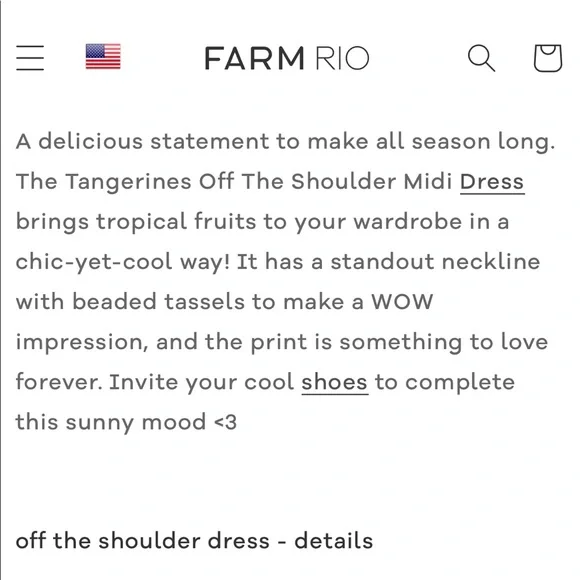 NWT Farm Rio Tangerines Dress - Picture 11 of 14